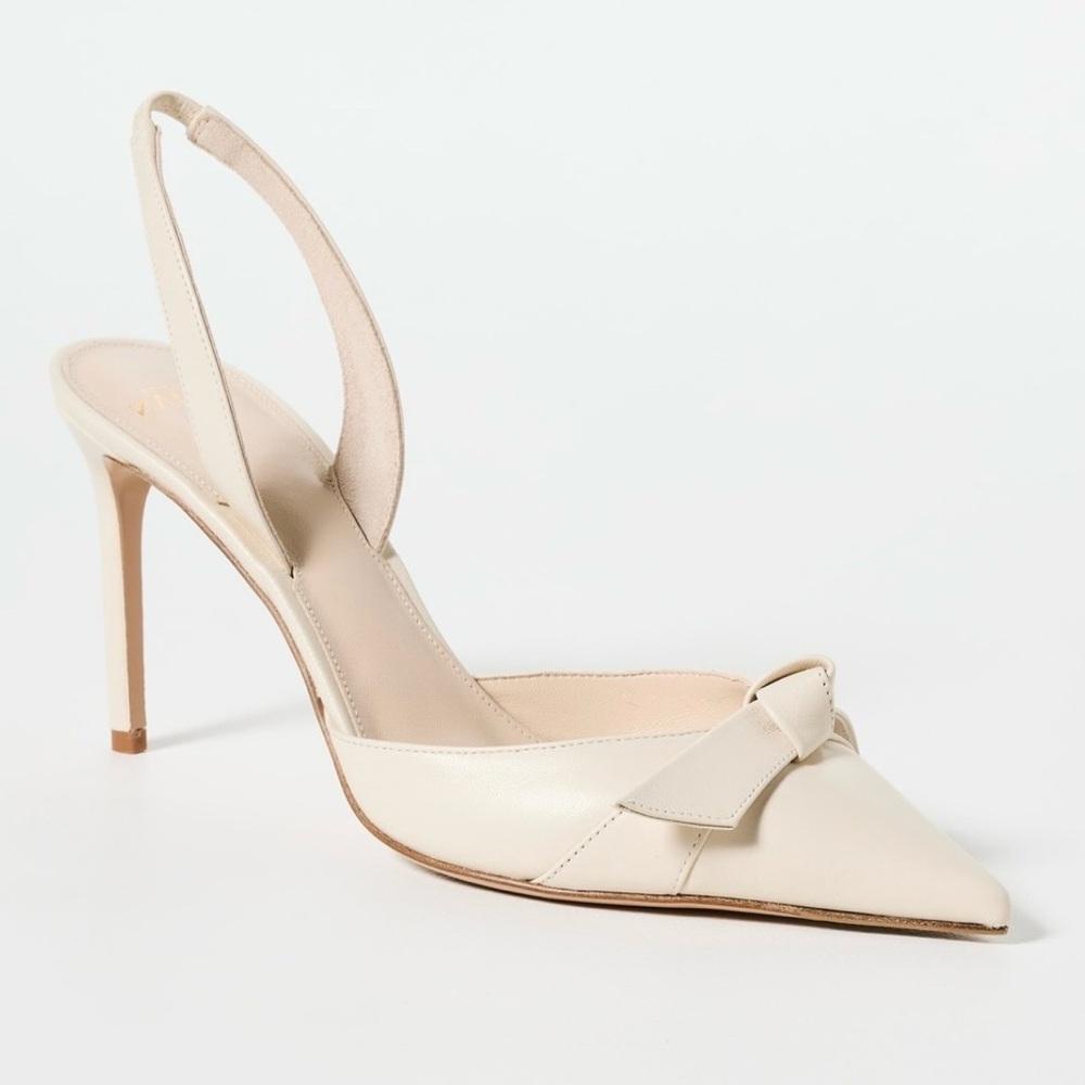 Alexandre Birman Clarita 85 Bow Knot Pointed Toe Slingback Pump Mid Heels 38.5 - Picture 2 of 16